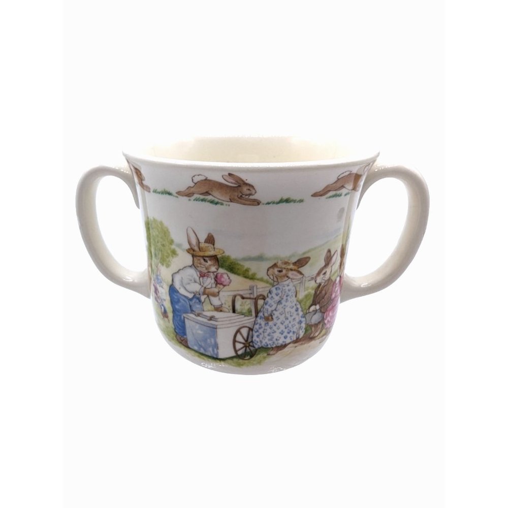 1988 Bunnykins Royal Doulton English Bone China Two-handled Child's Cup Nursery